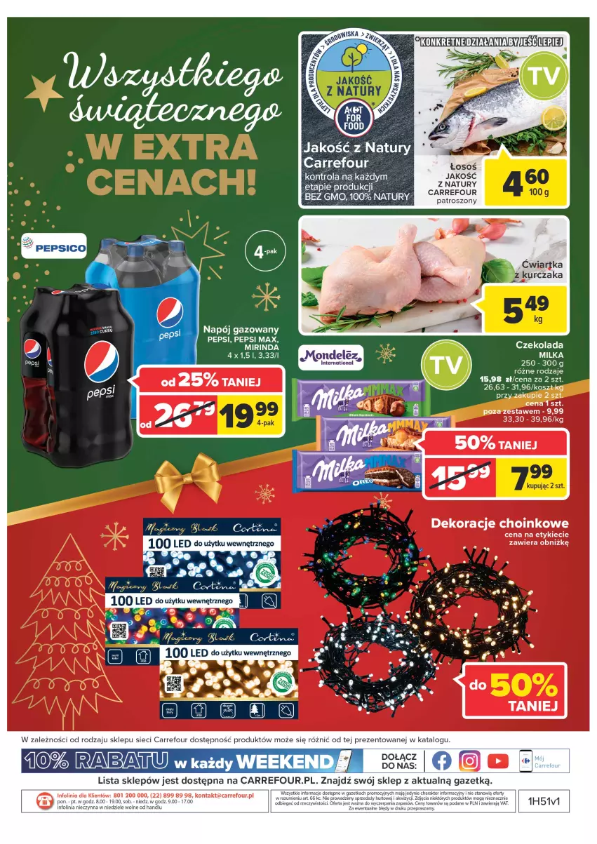 Gazetka promocyjna Carrefour - Gazetka Carrefour - ważna 19.12 do 24.12.2022 - strona 36 - produkty: Czekolada, Kosz, Milka, Napój, Napój gazowany, O nas, Pepsi, Pepsi max