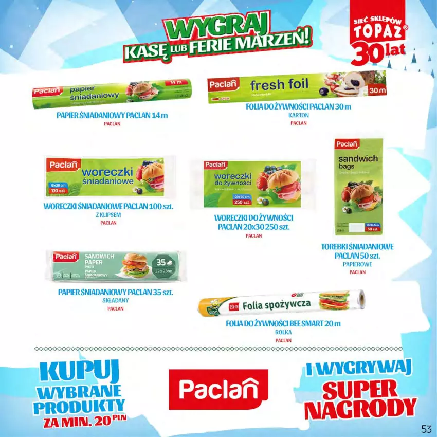 Gazetka promocyjna Topaz - Gazetka - ważna 20.11.2023 do 14.01.2024 - strona 53 - produkty: Danio, Gry, Papier