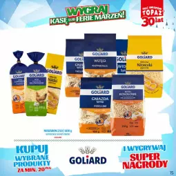 Gazetka promocyjna Topaz - Gazetka - Gazetka - ważna od 14.01 do 14.01.2024 - strona 15 - produkty: Makaron, Top, Goliard, Fa