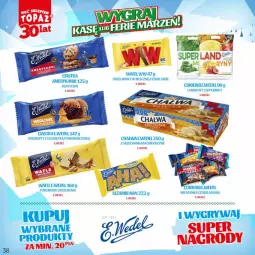Gazetka promocyjna Topaz - Gazetka - Gazetka - ważna od 14.01 do 14.01.2024 - strona 38 - produkty: Ciastka, Koc, Gry, Cukier, Chałwa, Wafle, Sezam, Cukierki, Gala, Biszkopty