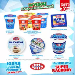 Gazetka promocyjna Topaz - Gazetka - Gazetka - ważna od 14.01 do 14.01.2024 - strona 9 - produkty: Serek wiejski, Ser, Jogurt, Mlekovita, Mascarpone, Serek, Vita C, Masło, Kotek, Mleko
