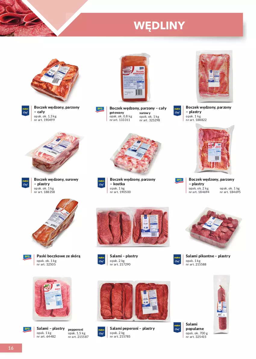 Gazetka promocyjna Makro - [Oferta specjalna] Katalog produktowy 2021 - ważna 01.06 do 31.12.2021 - strona 16 - produkty: Boczek, Salami