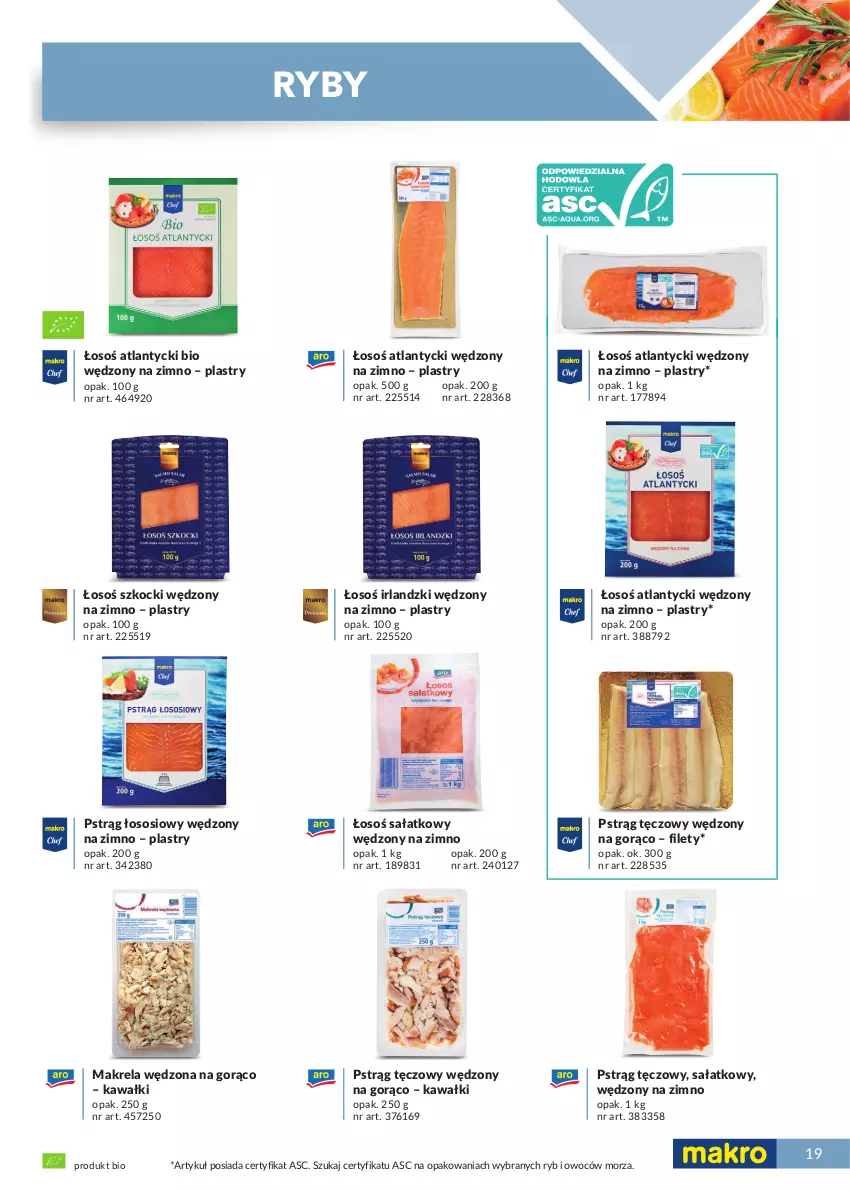 Gazetka promocyjna Makro - [Oferta specjalna] Katalog produktowy 2021 - ważna 01.06 do 31.12.2021 - strona 19 - produkty: Kawa, Koc, Pstrąg, Pstrąg łososiowy, Pstrąg tęczowy, Sałat, Sos