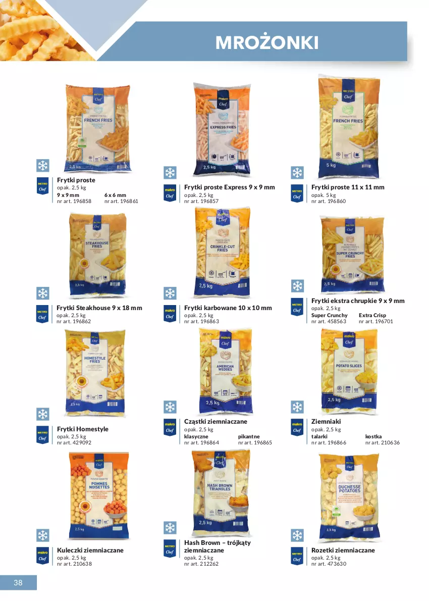 Gazetka promocyjna Makro - [Oferta specjalna] Katalog produktowy 2021 - ważna 01.06 do 31.12.2021 - strona 38 - produkty: Chrupki, Frytki, Ziemniaki