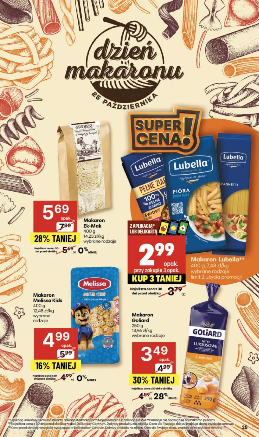 Gazetka promocyjna Delikatesy Centrum - Franczyza DC43 Czwartek - ważna 23.10 do 29.10.2025 - strona 25 - produkty: Goliard, Makaron, Rum