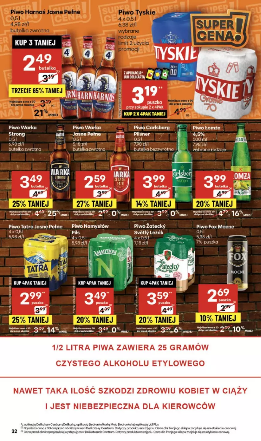 Gazetka promocyjna Delikatesy Centrum - Franczyza DC43 Czwartek - ważna 23.10 do 29.10.2025 - strona 32 - produkty: Carlsberg, Gra, Namysłów, Piec, Piwa, Piwo, Por, Rum, Warka
