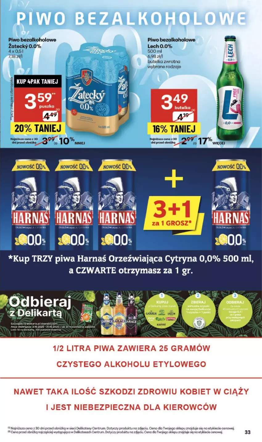 Gazetka promocyjna Delikatesy Centrum - Franczyza DC43 Czwartek - ważna 23.10 do 29.10.2025 - strona 33 - produkty: Gra, Harnaś, Piec, Piwa, Piwo, Rum