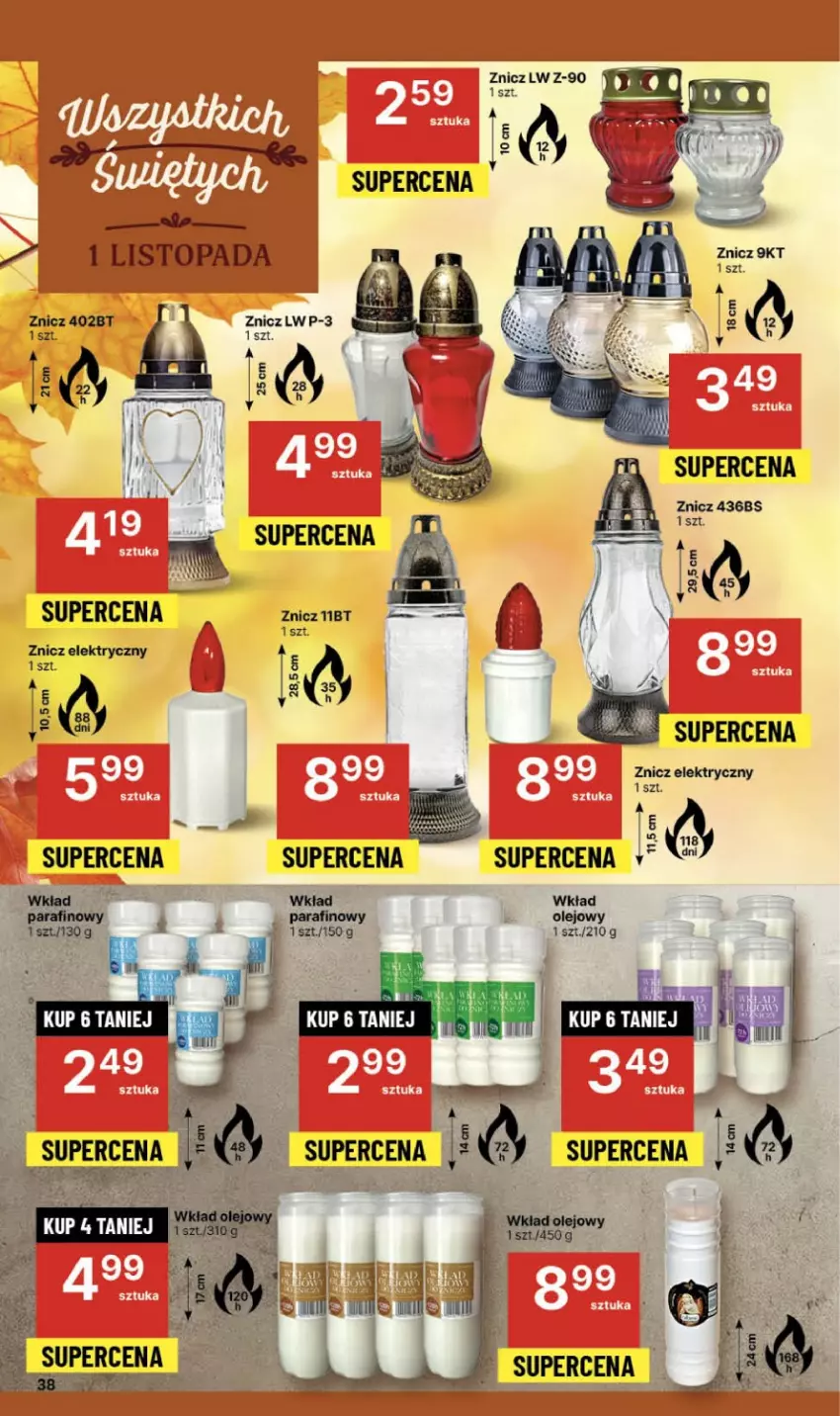 Gazetka promocyjna Delikatesy Centrum - Franczyza DC43 Czwartek - ważna 23.10 do 29.10.2025 - strona 38 - produkty: Znicz