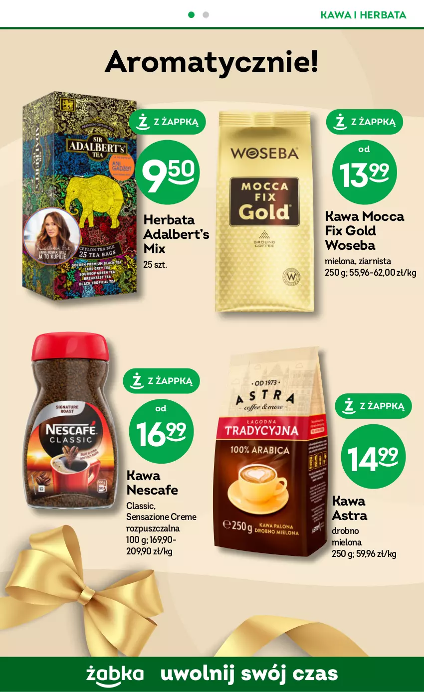 Gazetka promocyjna Żabka - ważna 22.11 do 05.12.2023 - strona 44 - produkty: Herbata, Kawa, Mocca Fix Gold, Woseba