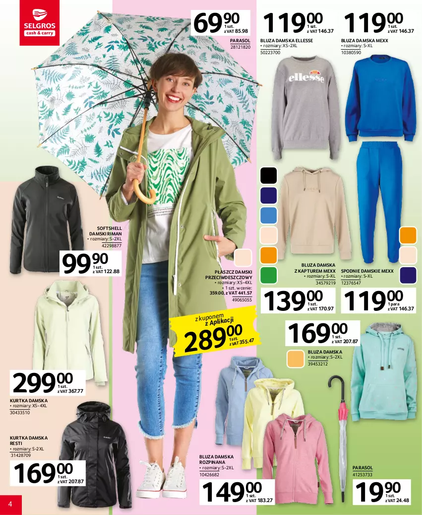 Gazetka promocyjna Selgros - Katalog Tekstylia - ważna 02.03 do 15.03.2023 - strona 4 - produkty: Bluza, Kurtka, Mexx, Parasol, Płaszcz, Spodnie