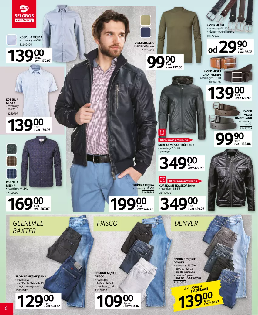 Gazetka promocyjna Selgros - Katalog Tekstylia - ważna 02.03 do 15.03.2023 - strona 6 - produkty: Calvin Klein, Kosz, Koszula, Kurtka, Pasek, Pasek męski, Spodnie, Sweter