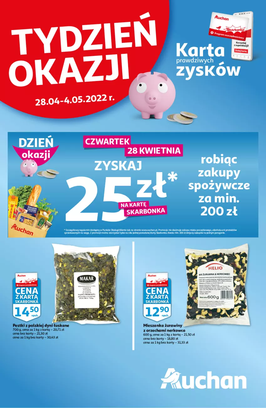 Gazetka promocyjna Auchan - Skarbonka #17 - ważna 28.04 do 04.05.2022 - strona 1 - produkty: Fa, Woda