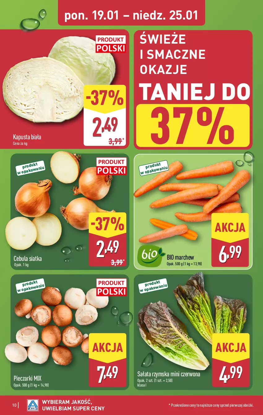 Gazetka promocyjna Aldi - Oferta weekendowa - ważna 22.01 do 25.01.2026 - strona 10 - produkty: Cebula, Piec, Sałat, Siatka