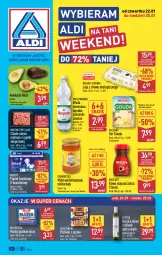 Gazetka promocyjna Aldi - Oferta weekendowa - Gazetka - ważna od 25.01 do 25.01.2026 - strona 1 - produkty: Mięso mielone z szynki, Mięso mielone, Nescafé, Kawa rozpuszczalna, Sok, Ser, Mus, Gin, Gra, Papier, Jaja, Parówki, Parówki z szynki, Mięsne specjały, Kawa, Mlekovita, Papier toaletowy, Tarczyński, Muszynianka, Miód, Woda mineralna, Gouda, Woda, Masło, Mięso, Nektar, Mleko, Oliwa