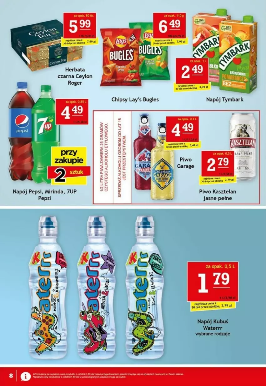 Gazetka promocyjna Gram market - ważna 04.10 do 10.10.2023 - strona 12 - produkty: 7up, Herbata, Herbata czarna, Kasztelan, Kiwi, Kubuś, Mirinda, Napój, Pepsi, Piwo