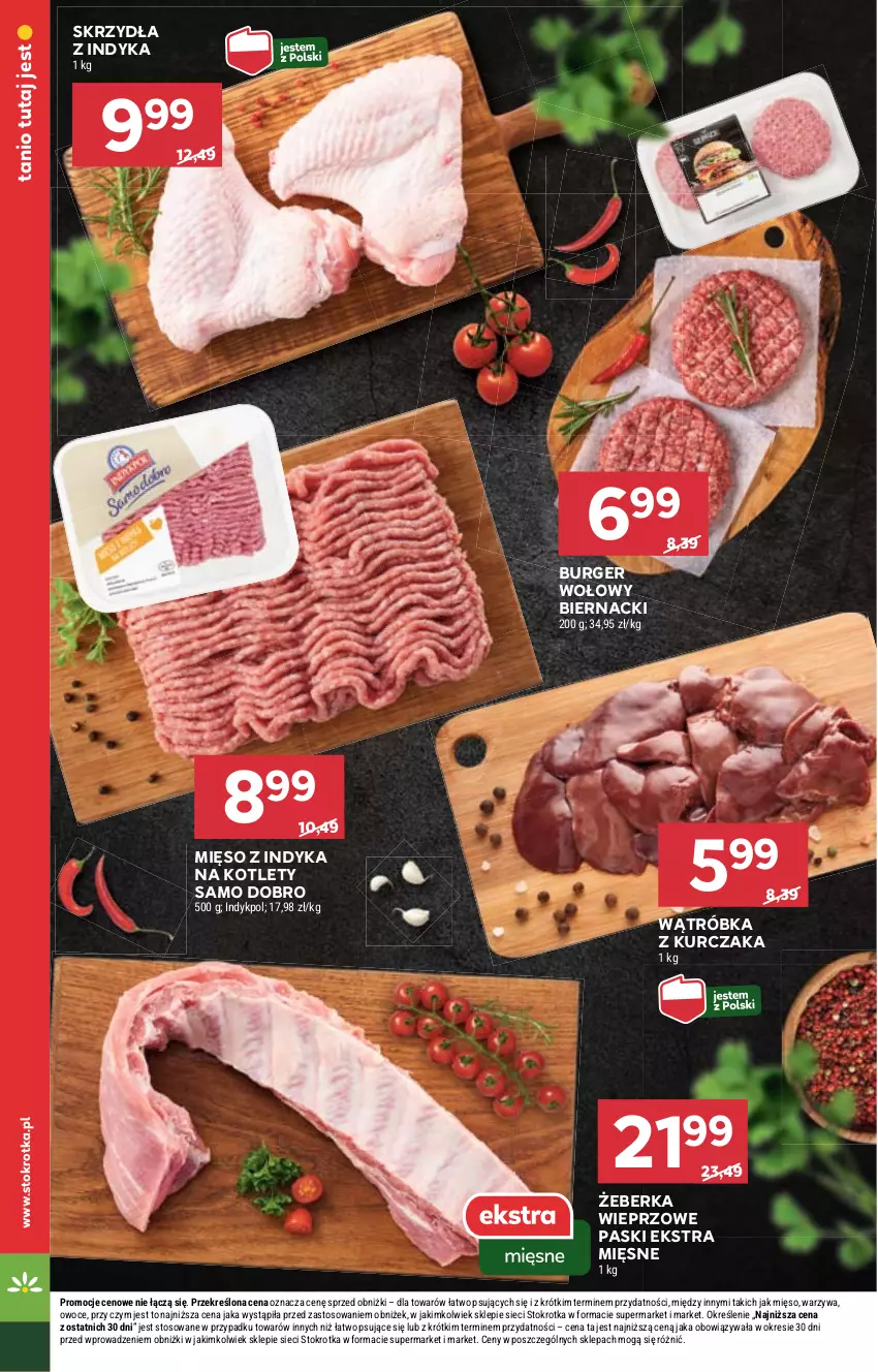 Gazetka promocyjna Stokrotka - Supermarket - ważna 11.04 do 17.04.2024 - strona 10 - produkty: Burger, Kotlet, Kurczak, Mięso, Mięso z indyka, Owoce, Warzywa