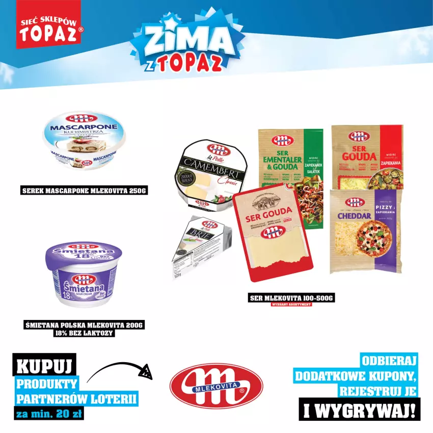 Gazetka promocyjna Topaz - Gazetka - ważna 01.12.2025 do 18.01.2026 - strona 18 - produkty: Gry, Mascarpone, Mleko, Mlekovita, Ser, Serek