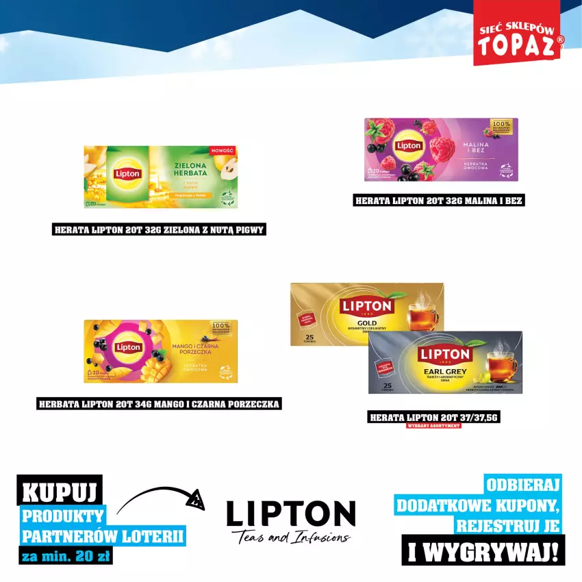 Gazetka promocyjna Topaz - Gazetka - ważna 01.12.2025 do 18.01.2026 - strona 79 - produkty: Herbata, Lipton, Mango, Por