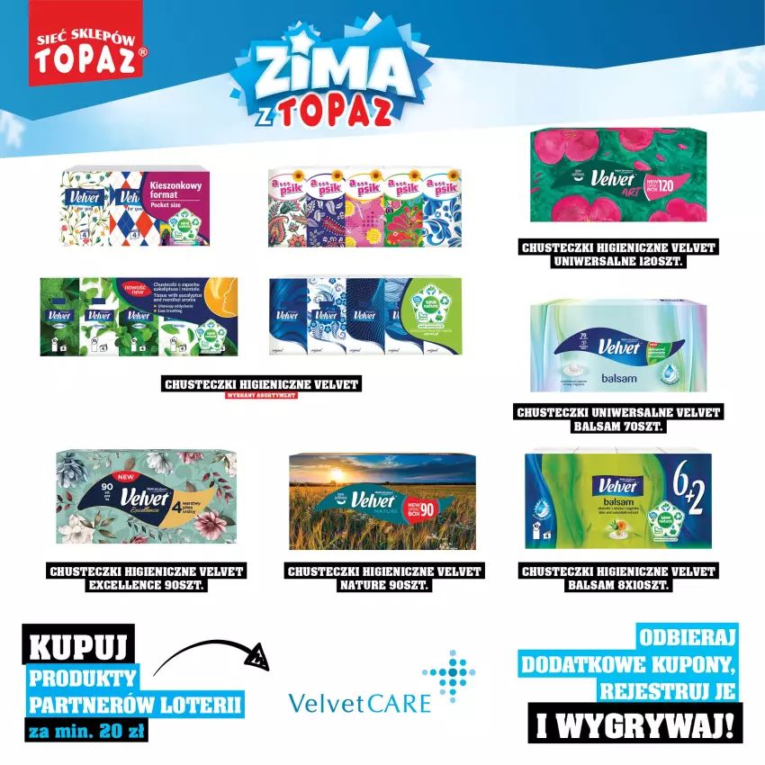 Gazetka promocyjna Topaz - Gazetka - ważna 01.12.2025 do 18.01.2026 - strona 90 - produkty: Chusteczki, Nature Box, Velvet