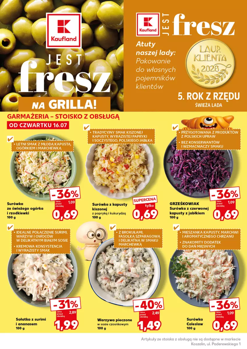 Gazetka promocyjna Kaufland - Mocny Start - ważna 20.07 do 22.07.2026 - strona 12 - produkty: Ananas, Piec, Sałat, Sałatka, Sos, Surimi, Surówka, Warzywa