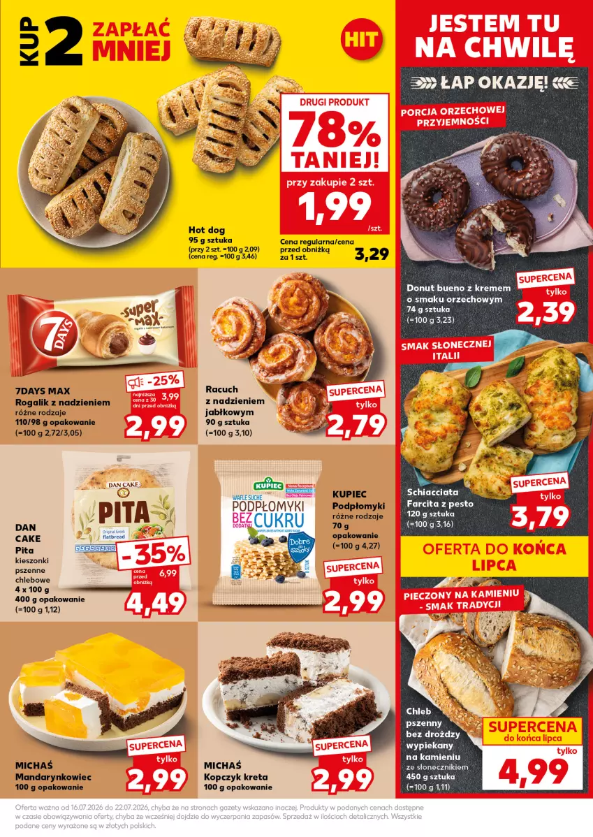 Gazetka promocyjna Kaufland - Mocny Start - ważna 20.07 do 22.07.2026 - strona 15 - produkty: Chleb, Donut, Fa, Hot dog, Kret, Kupiec, Pesto, Piec, Rogal