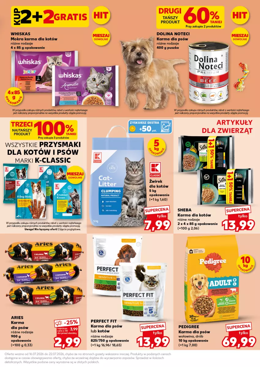 Gazetka promocyjna Kaufland - Mocny Start - ważna 20.07 do 22.07.2026 - strona 21 - produkty: Body, Drób, Mokra karma, Pedigree, Por, Przysmaki, Sheba, Waga, Whiskas, Wołowina