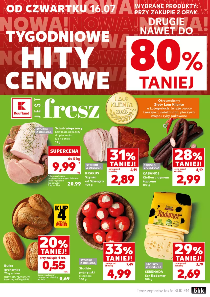 Gazetka promocyjna Kaufland - Mocny Start - ważna 20.07 do 22.07.2026 - strona 6 - produkty: Gra, Kabanos, Krakus, Laur, Mięso, Owoce, Piec, Radamer, Ser, Szynka