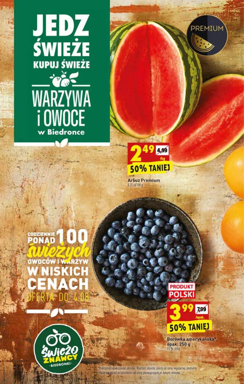 Gazetka promocyjna Biedronka - W tym tygodniu  PK - ważna 02.08 do 07.08.2021 - strona 10 - produkty: Arbuz, Borówka, Borówka amerykańska, Warzywa