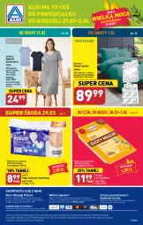Gazetka promocyjna Aldi - COŚ na przyszły tydzień - Gazetka - ważna od 01.04 do 01.04.2023 - strona 18 - produkty: Ser, Por, Papier, Złoty Mazur, Pościel, Koszula nocna, Kosz, O nas, Koszula, Papier toaletowy, Wełna, Moda, Biuro, Queentex