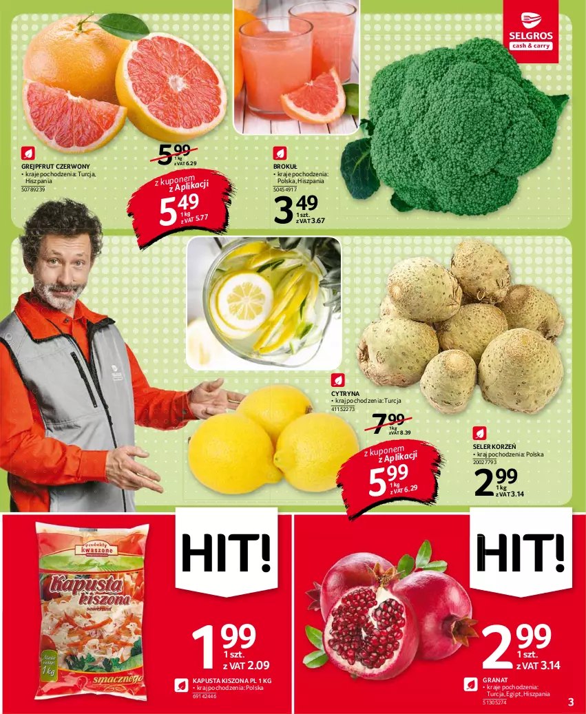 Gazetka promocyjna Selgros - Oferta spożywcza - ważna 30.09 do 13.10.2021 - strona 3 - produkty: Gra, Granat, Grejpfrut, Seler korzeń