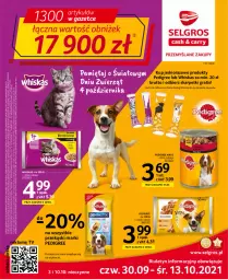 Gazetka promocyjna Selgros - Oferta spożywcza - Gazetka - ważna od 13.10 do 13.10.2021 - strona 1 - produkty: Gra, Whiskas, Karp, Skarpetki, Tran, Pedigree, LG, Fa