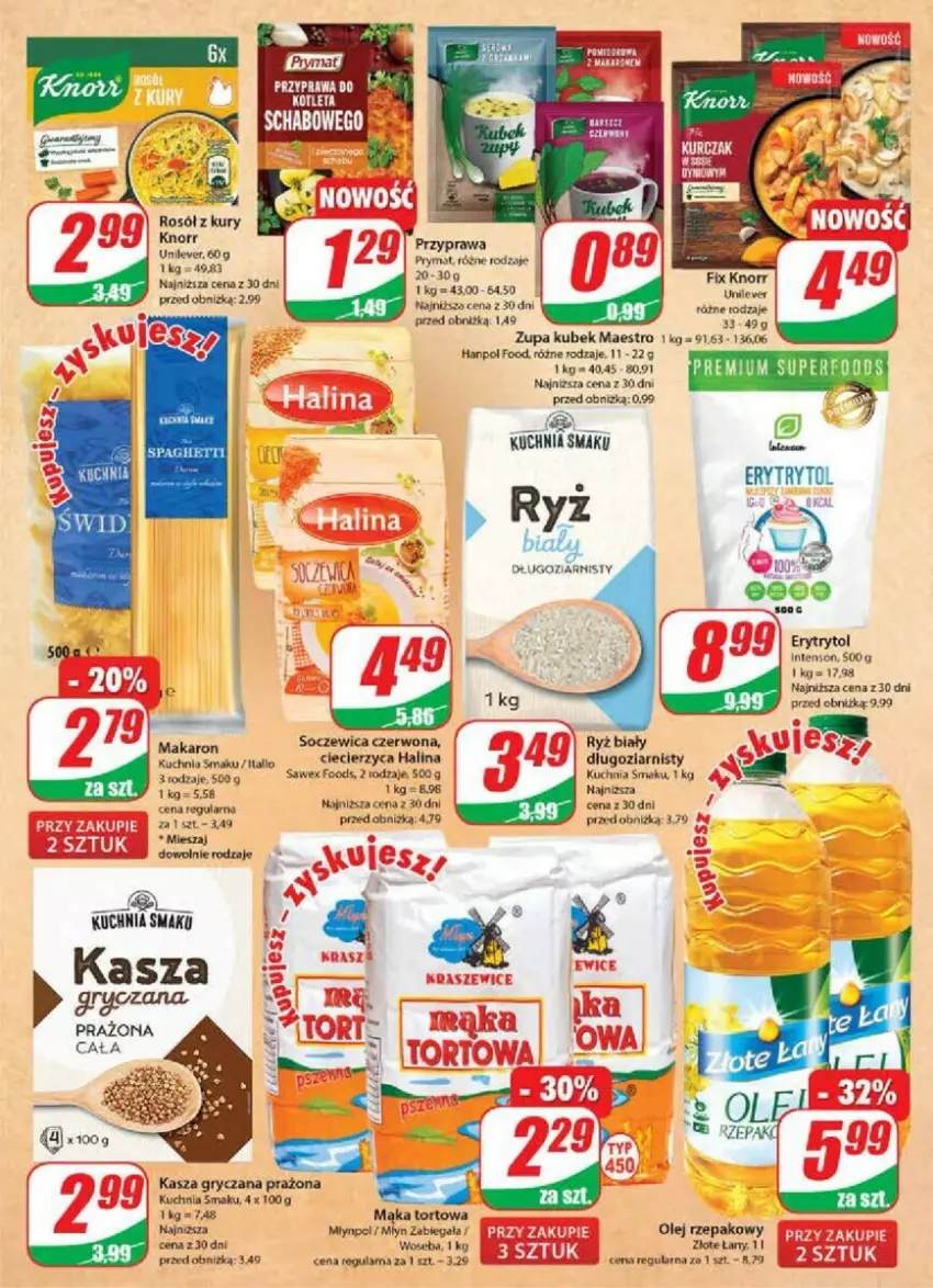 Gazetka promocyjna Dino - ważna 18.10 do 24.10.2023 - strona 22 - produkty: Gry, Kasza, Kasza gryczana, Knorr, Kubek, Kuchnia, Olej, Olej rzepakowy, Prymat, Rosół, Ryż, Ryż biały, Ser, Woseba, Zupa