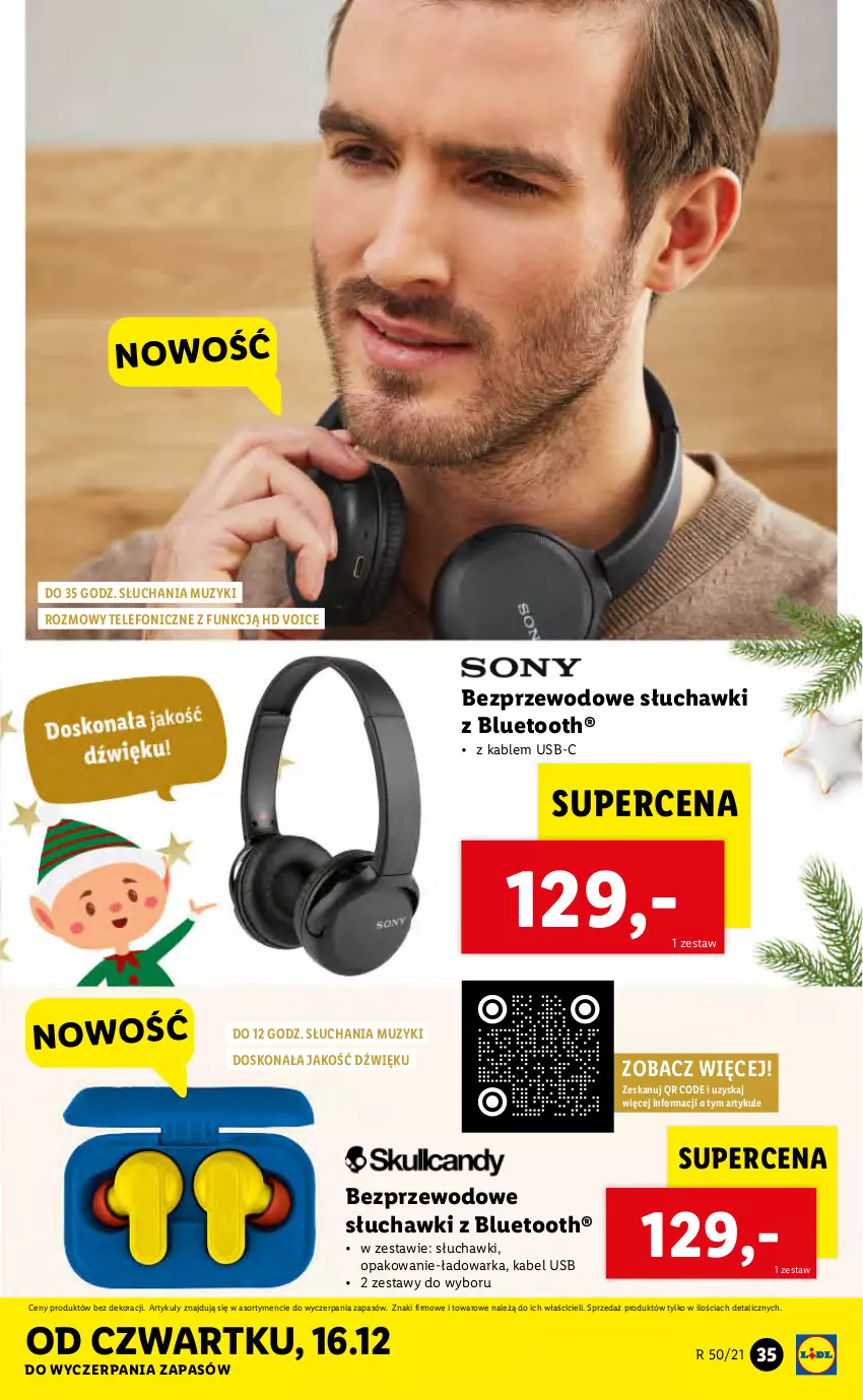 Gazetka promocyjna Lidl - GAZETKA - ważna 13.12 do 19.12.2021 - strona 37 - produkty: Kabel USB, Słuchawki, Telefon, Warka