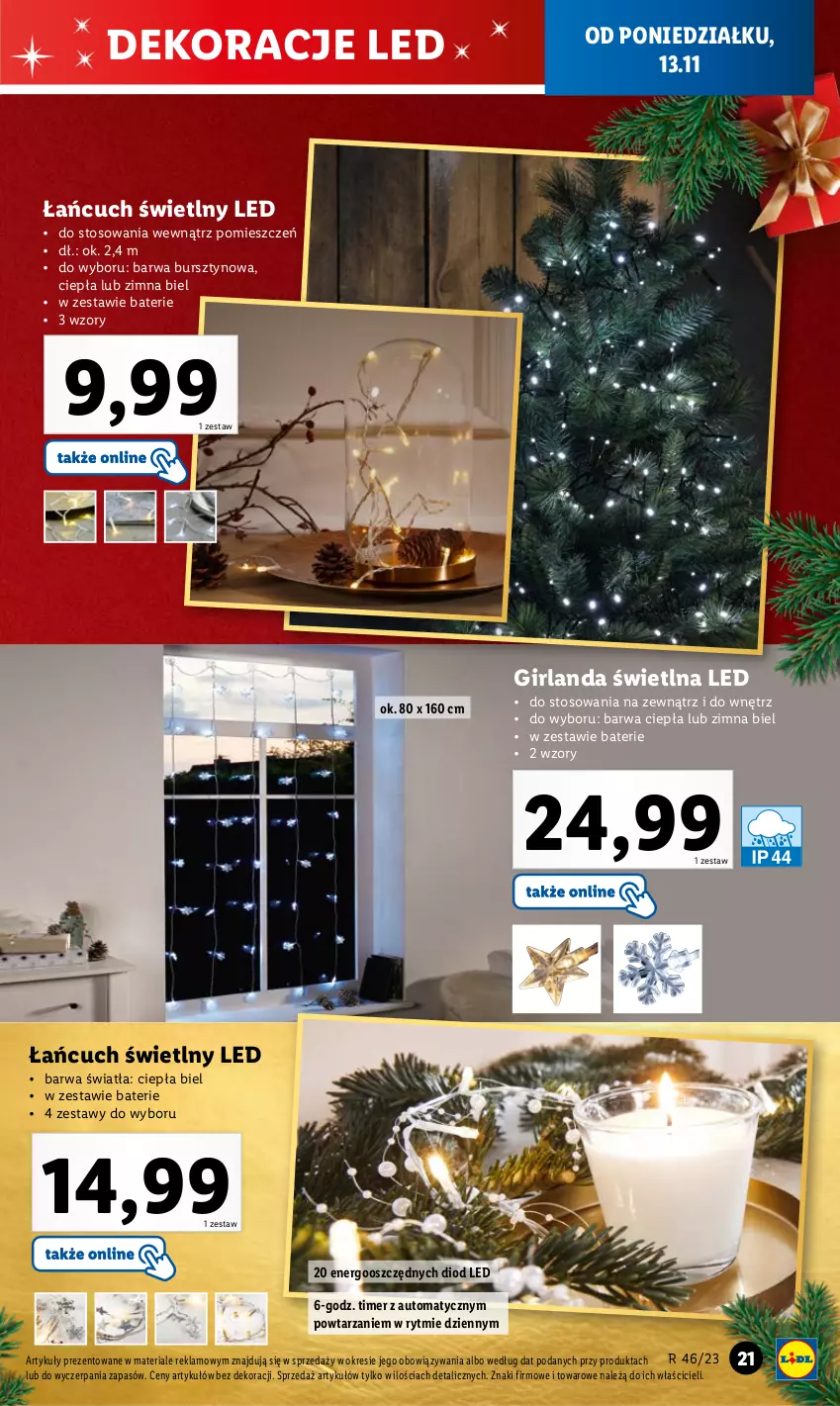 Gazetka promocyjna Lidl - GAZETKA - ważna 13.11 do 18.11.2023 - strona 23 - produkty: Bursztyn, Girlanda