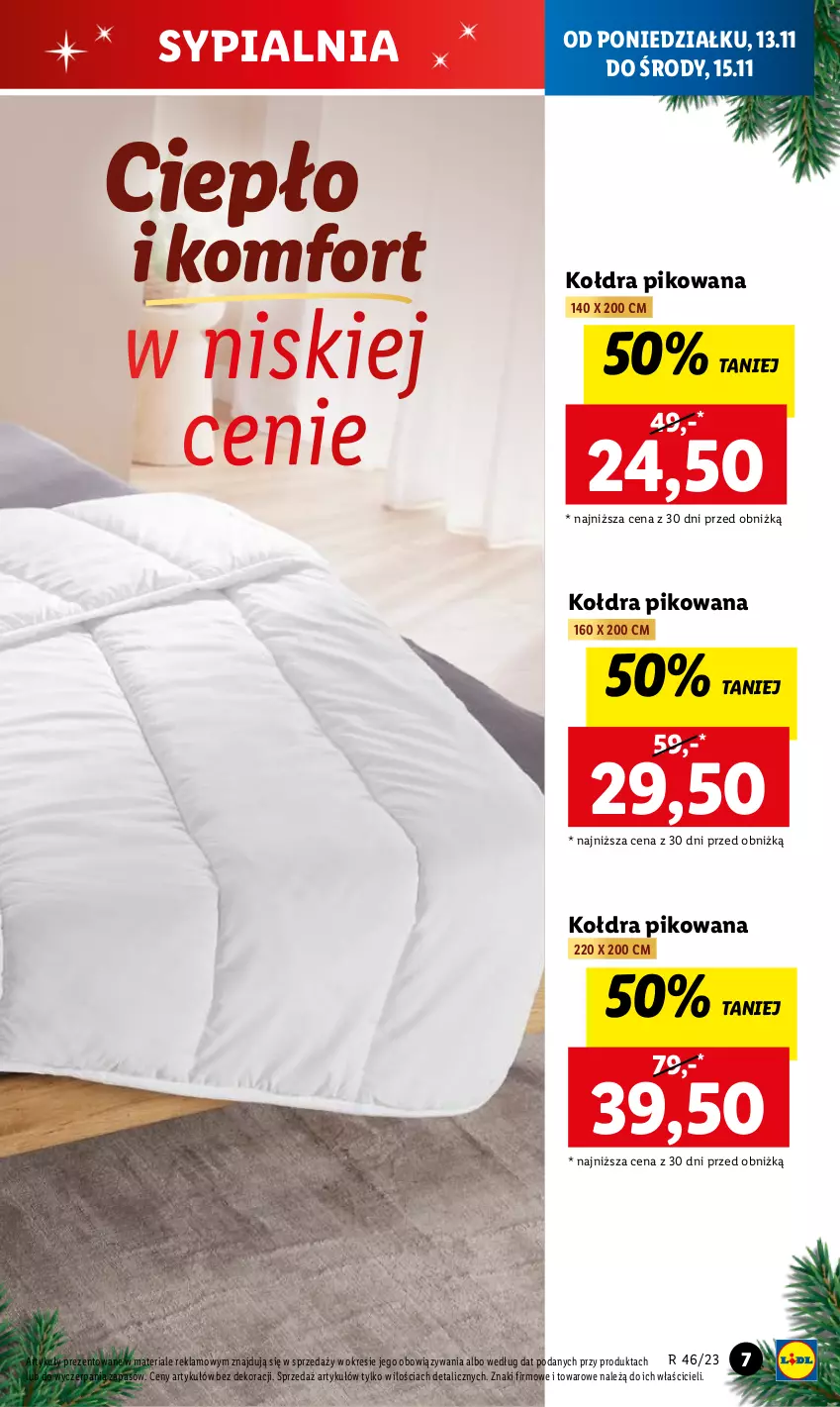 Gazetka promocyjna Lidl - GAZETKA - ważna 13.11 do 18.11.2023 - strona 9 - produkty: Kołdra, Sypialnia