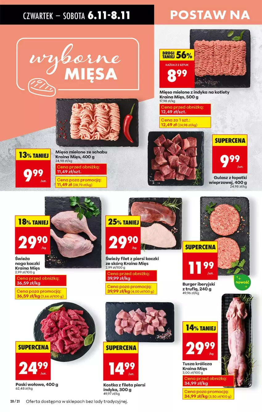Gazetka promocyjna Biedronka - Od Czwartku - ważna 06.11 do 12.11.2025 - strona 24 - produkty: Burger, Filet z piersi kaczki, Kotlet, Mięso, Mięso mielone, Tusz