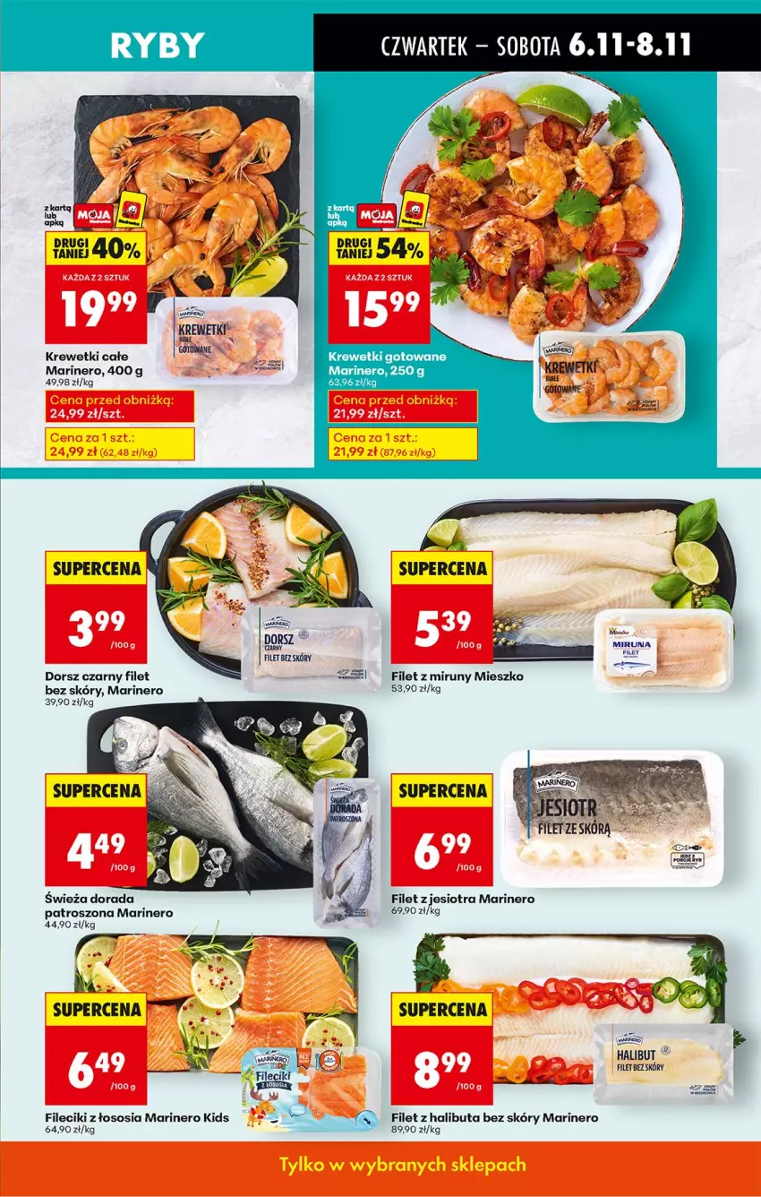 Gazetka promocyjna Biedronka - Od Czwartku - ważna 06.11 do 12.11.2025 - strona 31 - produkty: Dorsz, Fa, Halibut, Krewetki, Miruna, Mus, Sos