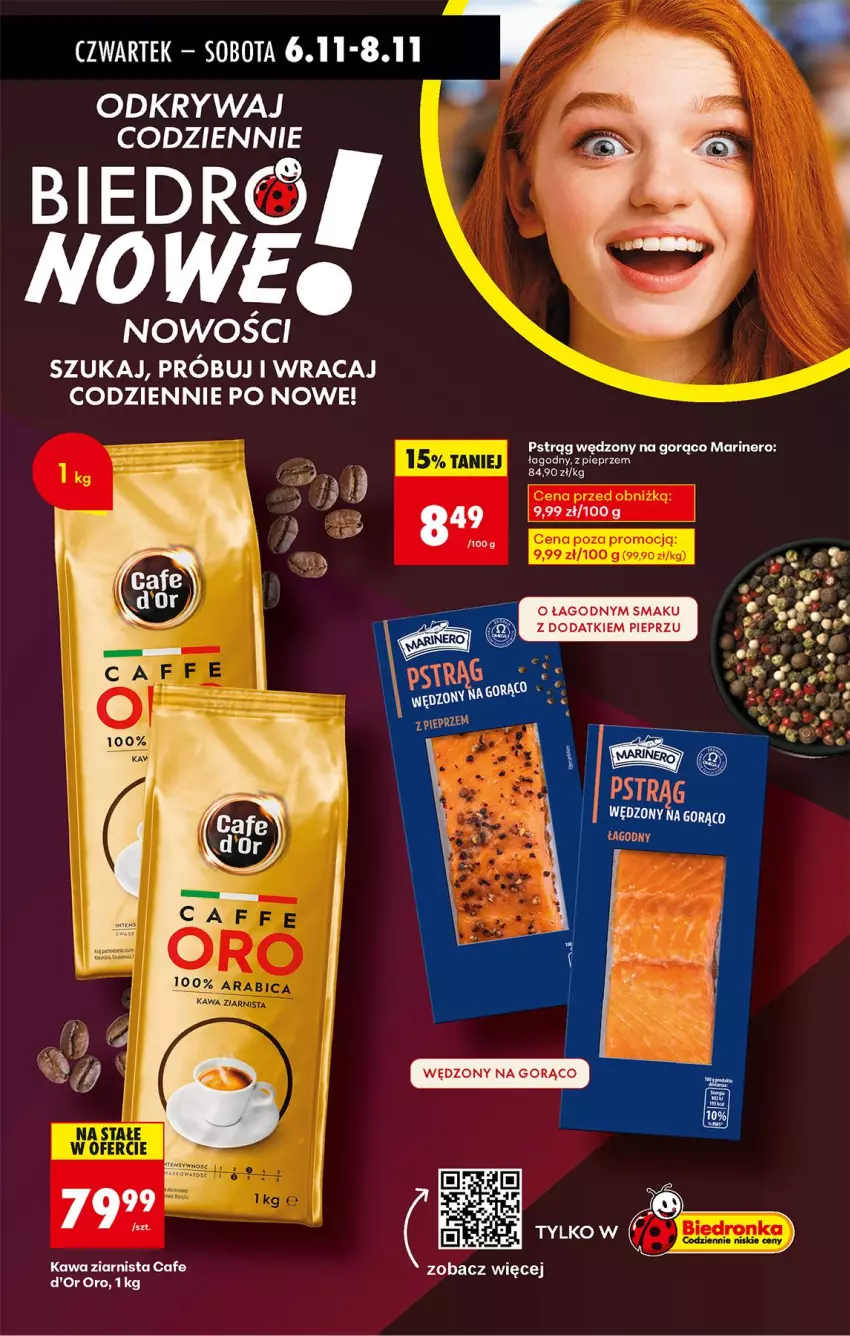 Gazetka promocyjna Biedronka - Od Czwartku - ważna 06.11 do 12.11.2025 - strona 35 - produkty: Kawa, Kawa ziarnista, Pieprz, Pstrąg, Pstrąg wędzony