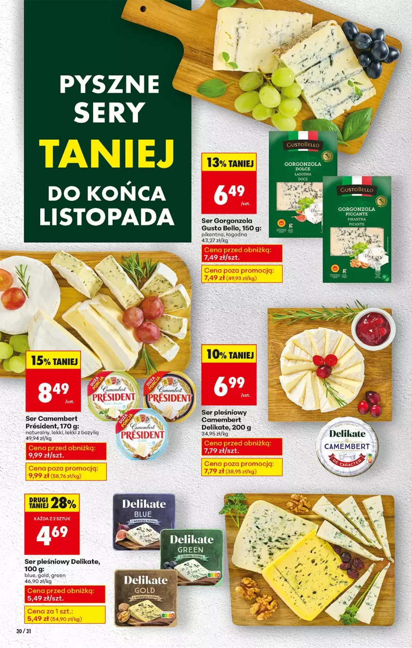 Gazetka promocyjna Biedronka - Od Czwartku - ważna 06.11 do 12.11.2025 - strona 36 - produkty: Bazyl, Bell, Camembert, Fa, Gorgonzola, Ser, Ser pleśniowy, Tago, Top
