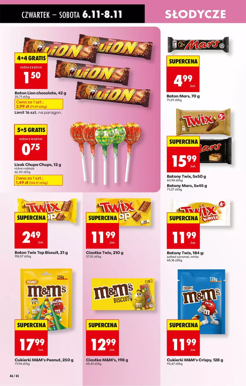 Gazetka promocyjna Biedronka - Od Czwartku - ważna 06.11 do 12.11.2025 - strona 54 - produkty: Baton, Chupa Chups, Ciastka, Cukier, Cukierki, Gra, Lion, Mars, Top, Twix
