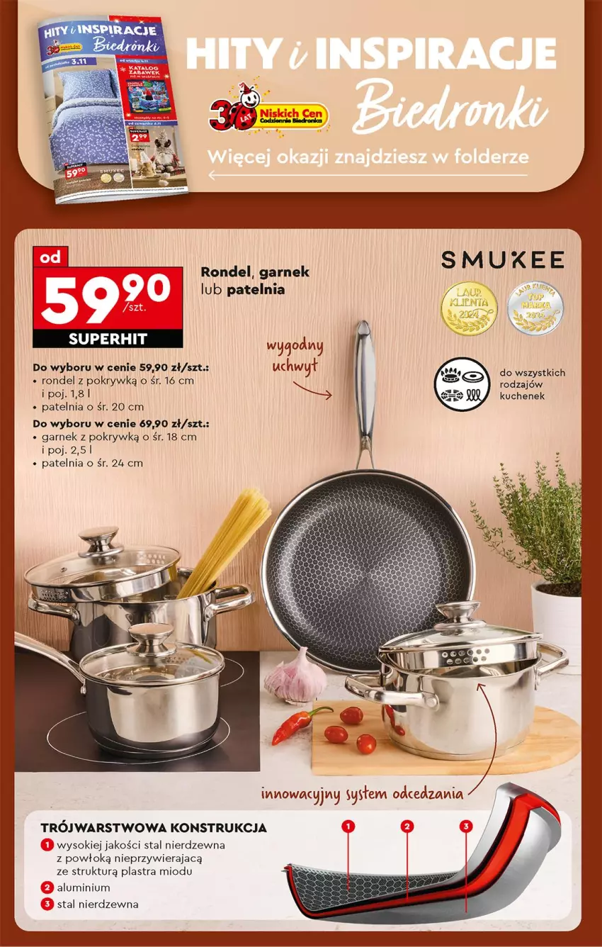 Gazetka promocyjna Biedronka - Od Czwartku - ważna 06.11 do 12.11.2025 - strona 68 - produkty: Garnek, Patelnia, Rondel, Sok