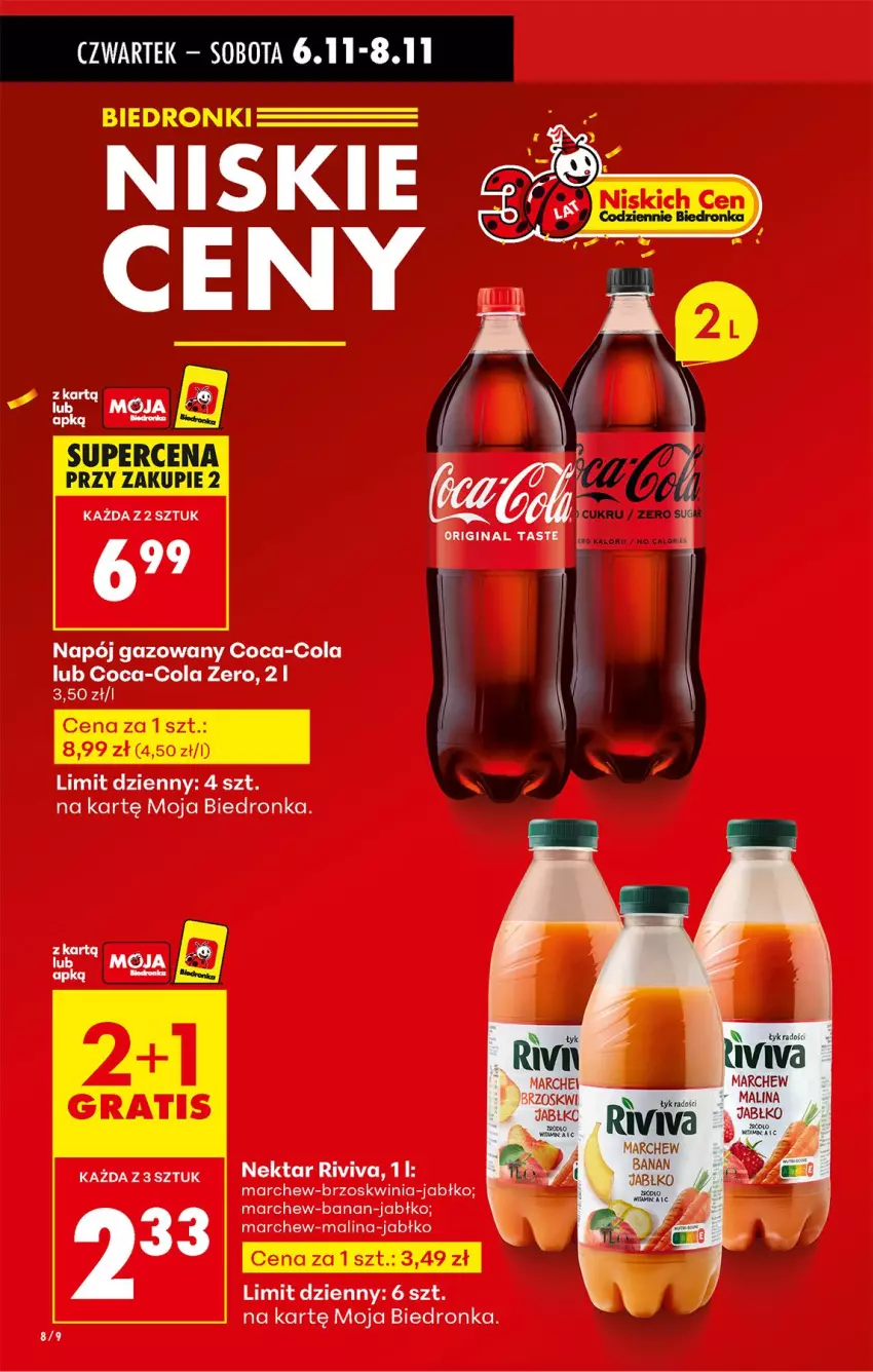 Gazetka promocyjna Biedronka - Od Czwartku - ważna 06.11 do 12.11.2025 - strona 8 - produkty: Coca-Cola, Gin, Jabłka, Napój, Napój gazowany
