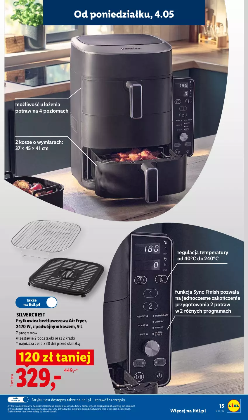 Gazetka promocyjna Lidl - Katalog ważny od 4.05 - ważna 04.05 do 09.05.2026 - strona 15 - produkty: Finish, Gra, Kosz, Rama, Silvercrest