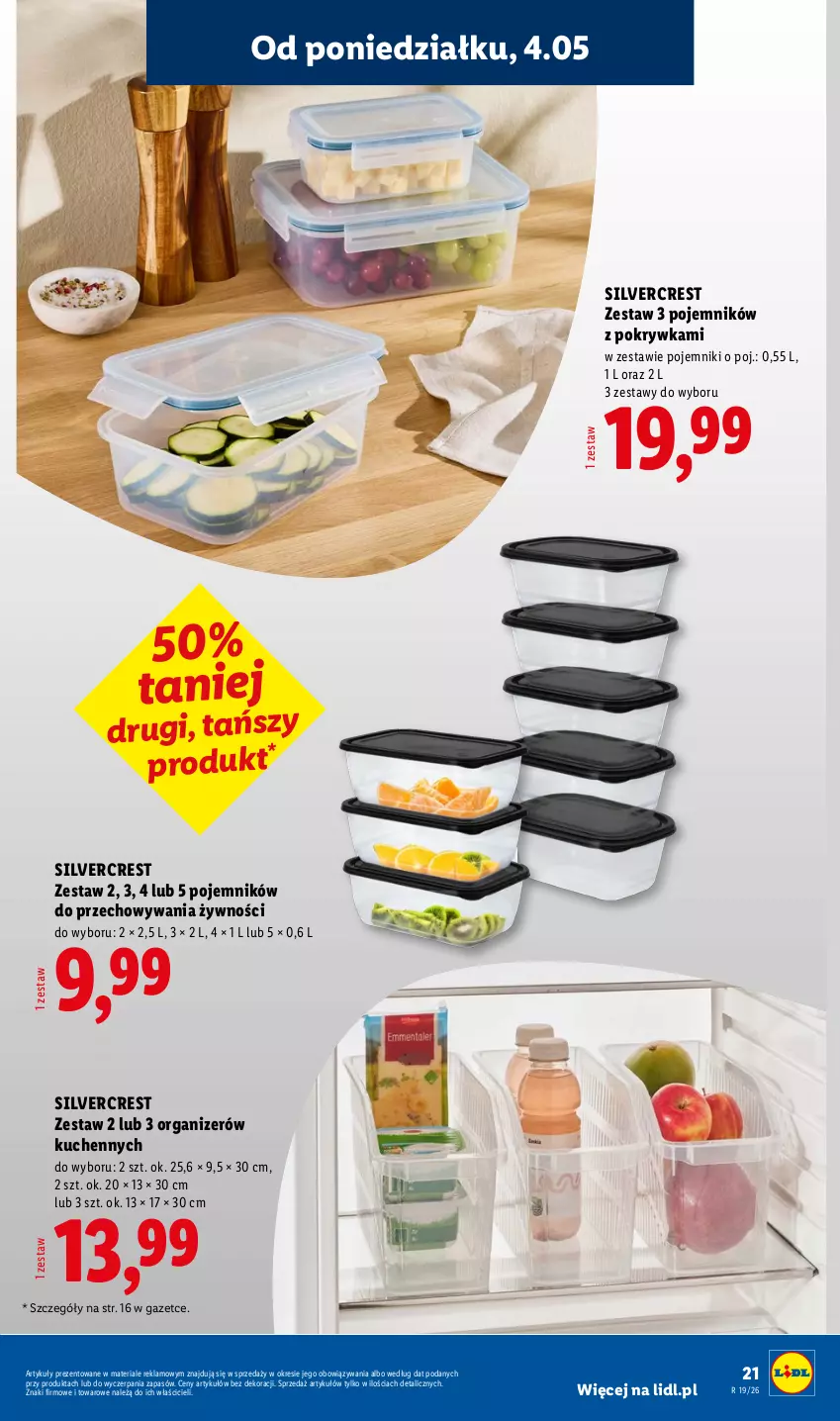 Gazetka promocyjna Lidl - Katalog ważny od 4.05 - ważna 04.05 do 09.05.2026 - strona 21 - produkty: Organizer, Pojemnik, Silvercrest