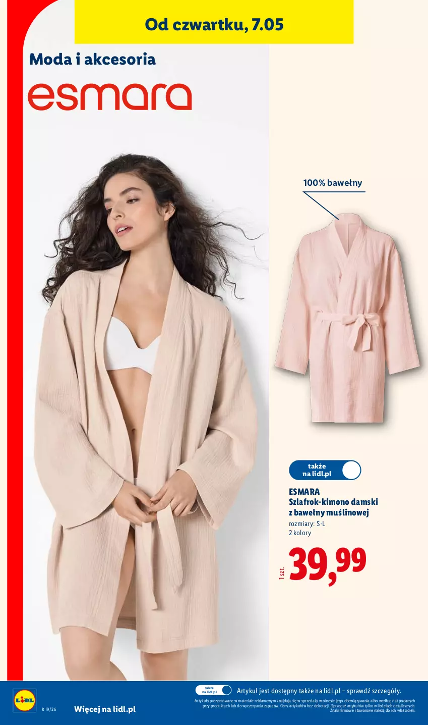Gazetka promocyjna Lidl - Katalog ważny od 4.05 - ważna 04.05 do 09.05.2026 - strona 40 - produkty: Moda, Szlafrok