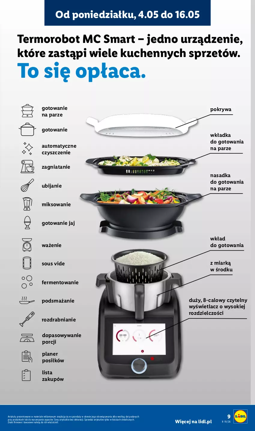 Gazetka promocyjna Lidl - Katalog ważny od 4.05 - ważna 04.05 do 09.05.2026 - strona 9 - produkty: Pokrywa, Por, Robot, Sok