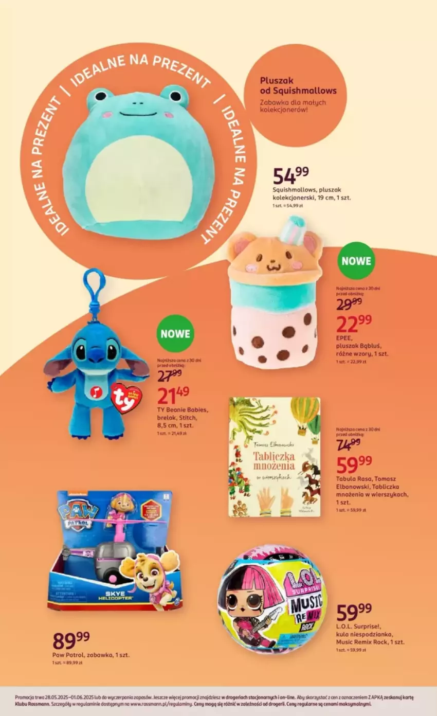 Gazetka promocyjna Rossmann - ważna 28.05 do 01.06.2025 - strona 5 - produkty: Amica, EPEE, Mus, Noż, Pluszak, Rama, Zabawka