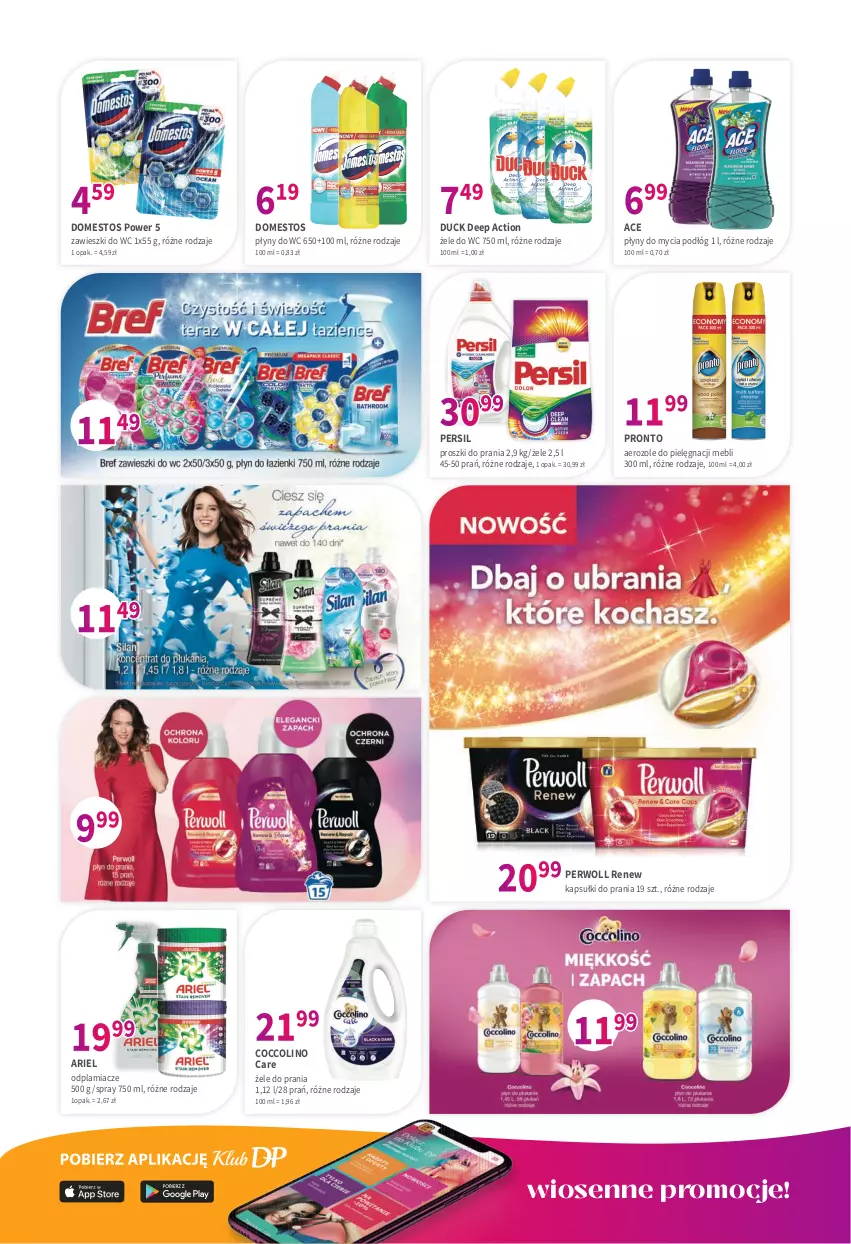 Gazetka promocyjna Drogerie Polskie - Gazetka - ważna 11.03 do 31.03.2022 - strona 8 - produkty: Ariel, Coccolino, Domestos, Duck, Persil, Pronto