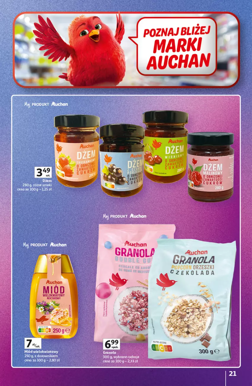 Gazetka promocyjna Auchan - Znane Marki Hipermarket - ważna 23.04 do 30.04.2026 - strona 21 - produkty: Czekolada, Gra, Granola, Orzeszki, Popcorn