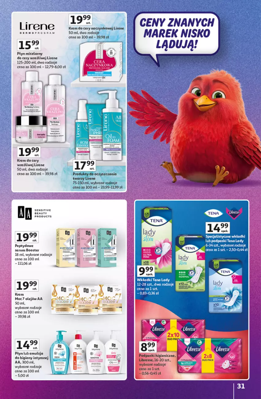 Gazetka promocyjna Auchan - Znane Marki Hipermarket - ważna 23.04 do 30.04.2026 - strona 31 - produkty: Booster, Emulsja, Lirene, Mop, Olej, Płyn micelarny, Rum, Ser, Serum
